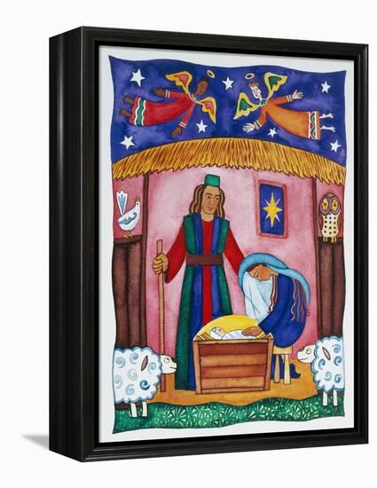 Nativity with Angels-Cathy Baxter-Framed Premier Image Canvas