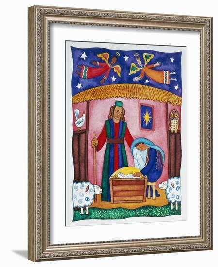 Nativity with Angels-Cathy Baxter-Framed Giclee Print