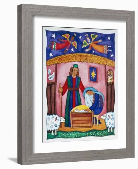 Nativity with Angels-Cathy Baxter-Framed Giclee Print