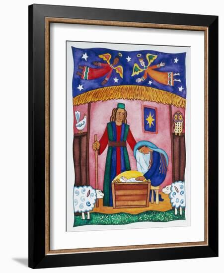 Nativity with Angels-Cathy Baxter-Framed Giclee Print