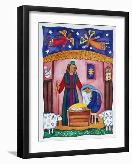 Nativity with Angels-Cathy Baxter-Framed Giclee Print