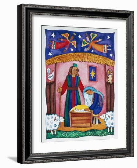 Nativity with Angels-Cathy Baxter-Framed Giclee Print