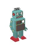 Vintage Toy Robot-natt-Framed Art Print