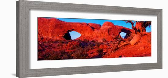 Natural arches at Arches National Park, Moab, Utah, USA-null-Framed Photographic Print