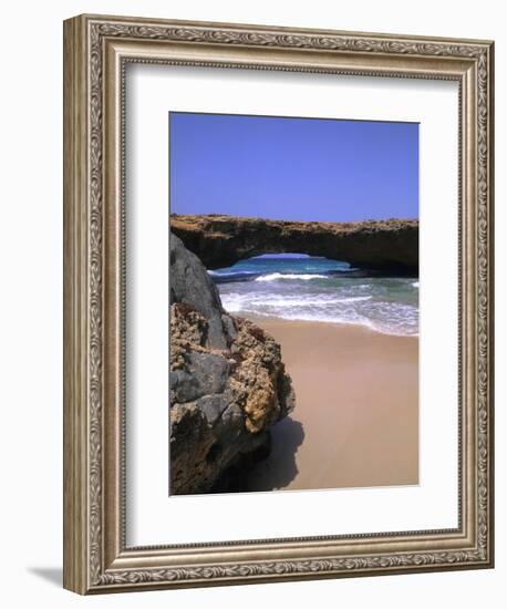 Natural Beach Bridge, Aruba, Caribbean-Bill Bachmann-Framed Photographic Print