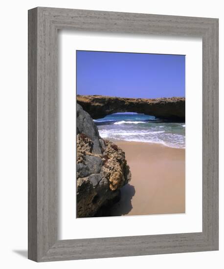 Natural Beach Bridge, Aruba, Caribbean-Bill Bachmann-Framed Photographic Print