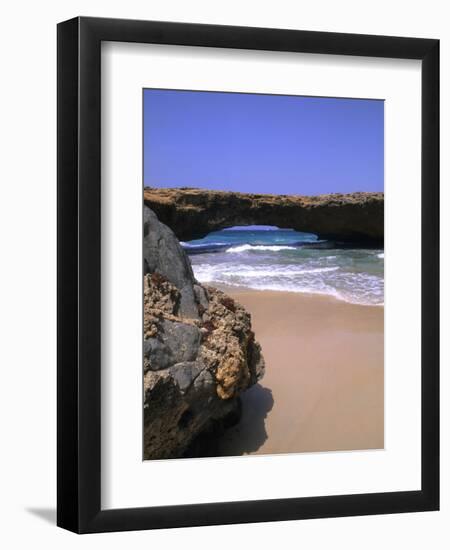 Natural Beach Bridge, Aruba, Caribbean-Bill Bachmann-Framed Photographic Print