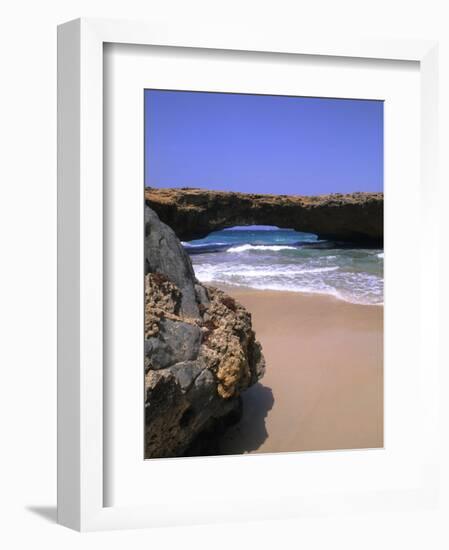 Natural Beach Bridge, Aruba, Caribbean-Bill Bachmann-Framed Photographic Print