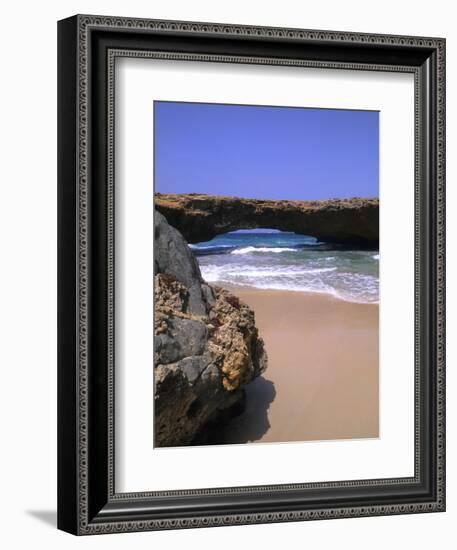 Natural Beach Bridge, Aruba, Caribbean-Bill Bachmann-Framed Photographic Print