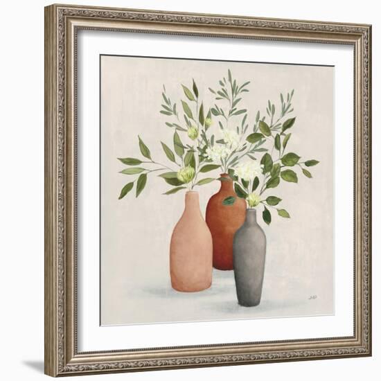 Natural Bouquet II Gray-Julia Purinton-Framed Art Print