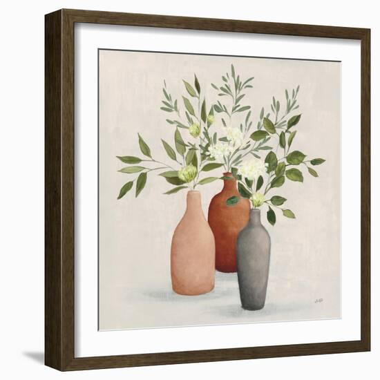 Natural Bouquet II Gray-Julia Purinton-Framed Art Print