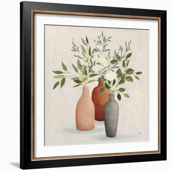 Natural Bouquet II Gray-Julia Purinton-Framed Art Print