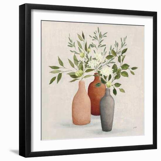 Natural Bouquet II Gray-Julia Purinton-Framed Art Print