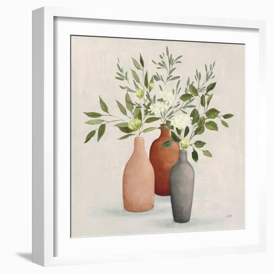 Natural Bouquet II Gray-Julia Purinton-Framed Art Print