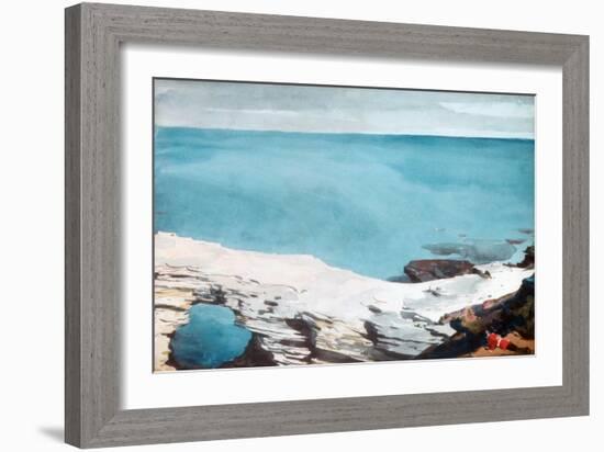 Natural Bridge, Bermuda, c.1901-Winslow Homer-Framed Giclee Print