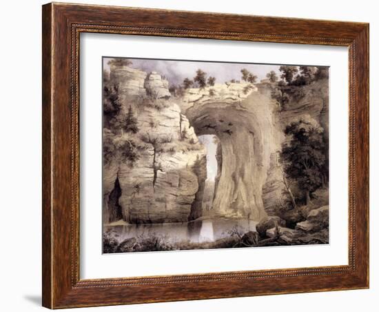 Natural Bridge, Rockbridge County, from 'Album of Virginia', 1858-Edward Beyer-Framed Giclee Print