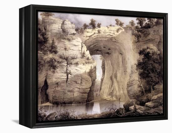 Natural Bridge, Rockbridge County, from 'Album of Virginia', 1858-Edward Beyer-Framed Premier Image Canvas