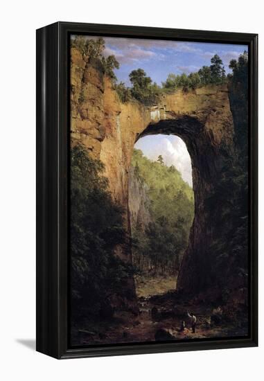 Natural Bridge, Virginia-Frederic Edwin Church-Framed Stretched Canvas