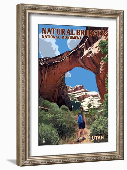 Natural Bridges National Monument, Utah - Sipapu Bridge-Lantern Press-Framed Art Print