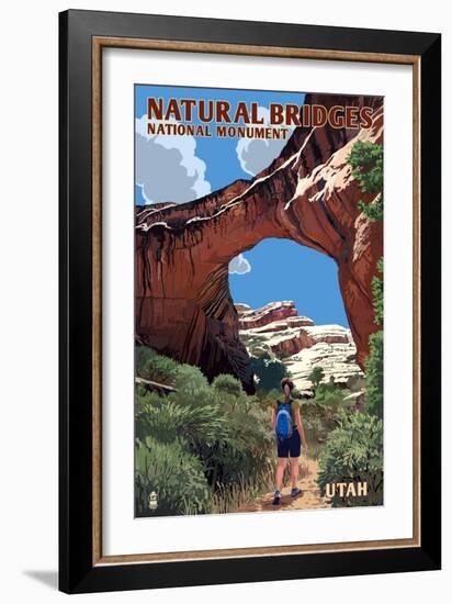 Natural Bridges National Monument, Utah - Sipapu Bridge-Lantern Press-Framed Art Print