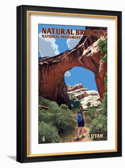 Natural Bridges National Monument, Utah - Sipapu Bridge-Lantern Press-Framed Art Print