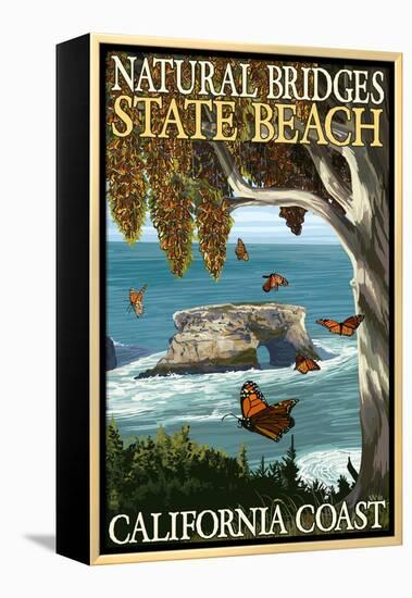 Natural Bridges State Beach, California Coast-Lantern Press-Framed Stretched Canvas