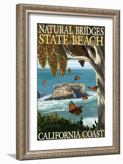 Natural Bridges State Beach, California Coast-Lantern Press-Framed Art Print