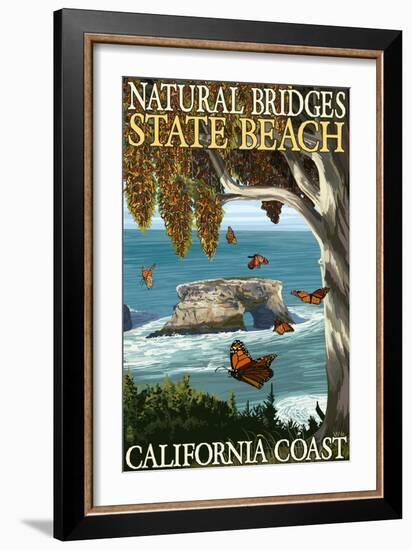 Natural Bridges State Beach, California Coast-Lantern Press-Framed Art Print