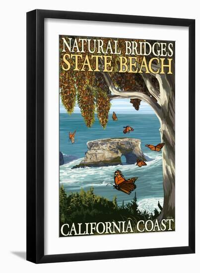 Natural Bridges State Beach, California Coast-Lantern Press-Framed Art Print