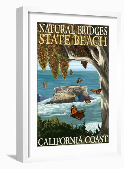 Natural Bridges State Beach, California Coast-Lantern Press-Framed Art Print