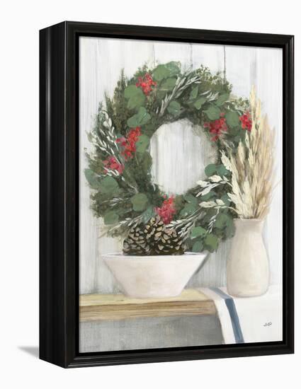 Natural Christmas I Blue-Julia Purinton-Framed Stretched Canvas