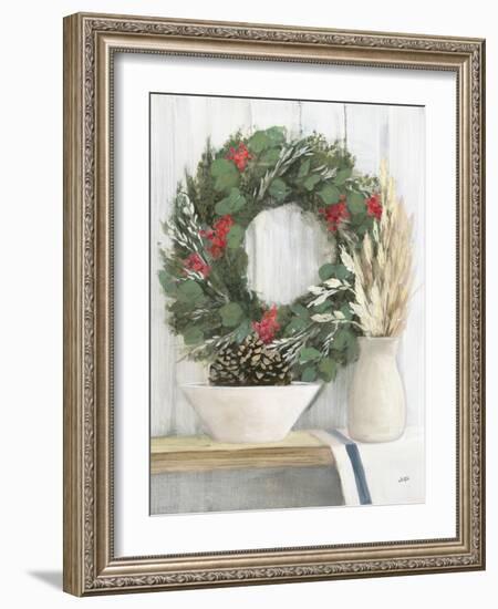 Natural Christmas I Blue-Julia Purinton-Framed Art Print