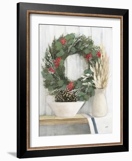 Natural Christmas I Blue-Julia Purinton-Framed Art Print