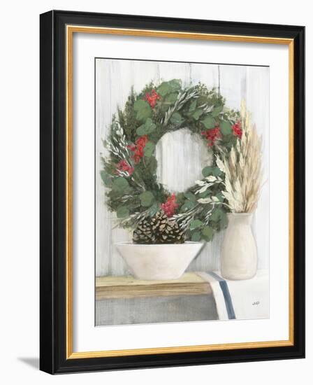 Natural Christmas I Blue-Julia Purinton-Framed Art Print