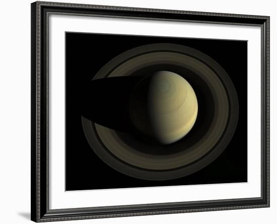 Natural Color Mosaic of Planet Saturn and its Main Rings-null-Framed Photographic Print