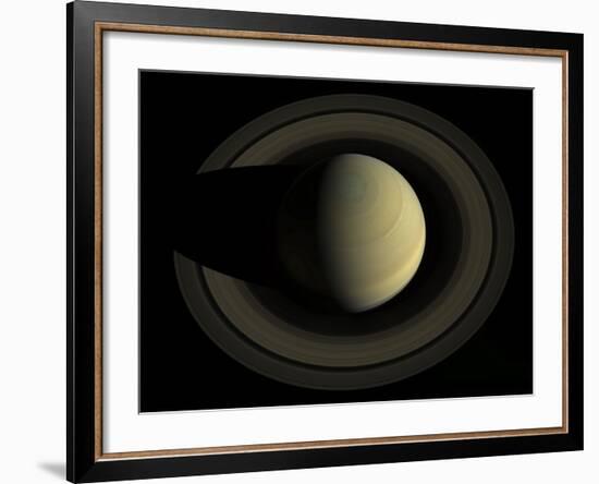 Natural Color Mosaic of Planet Saturn and its Main Rings-null-Framed Photographic Print