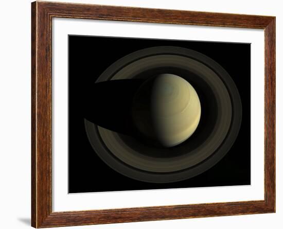 Natural Color Mosaic of Planet Saturn and its Main Rings-null-Framed Photographic Print