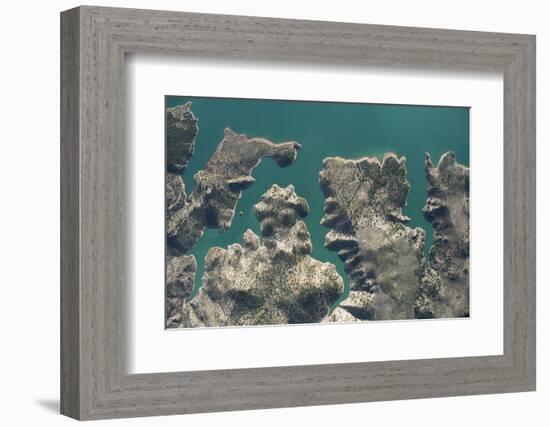 Natural Form, Landscape, Aerial View, Zahara, Lake, Shore, Fjord, Andalusia, Summer, Vacation-Frank Fleischmann-Framed Photographic Print