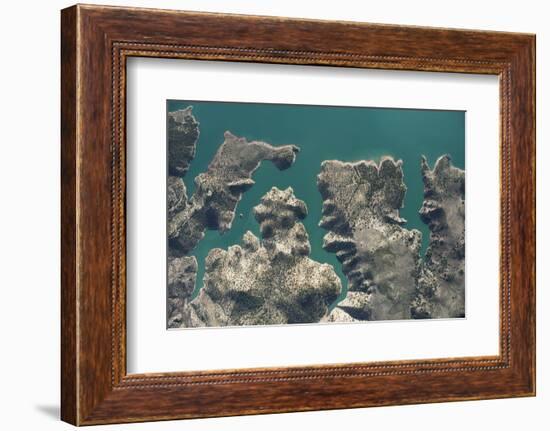 Natural Form, Landscape, Aerial View, Zahara, Lake, Shore, Fjord, Andalusia, Summer, Vacation-Frank Fleischmann-Framed Photographic Print