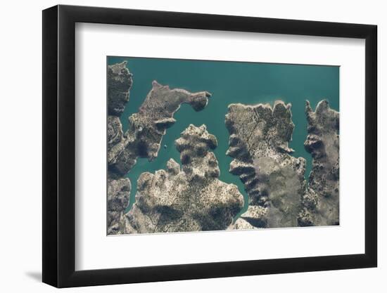 Natural Form, Landscape, Aerial View, Zahara, Lake, Shore, Fjord, Andalusia, Summer, Vacation-Frank Fleischmann-Framed Photographic Print