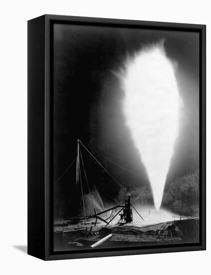 Natural Gas Wells, 1906. Burning Well at Independence, Kansas-H. W. Talbott and Chas. E. Craven-Framed Premier Image Canvas