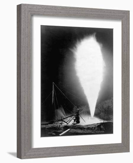 Natural Gas Wells, 1906. Burning Well at Independence, Kansas-H. W. Talbott and Chas. E. Craven-Framed Photographic Print