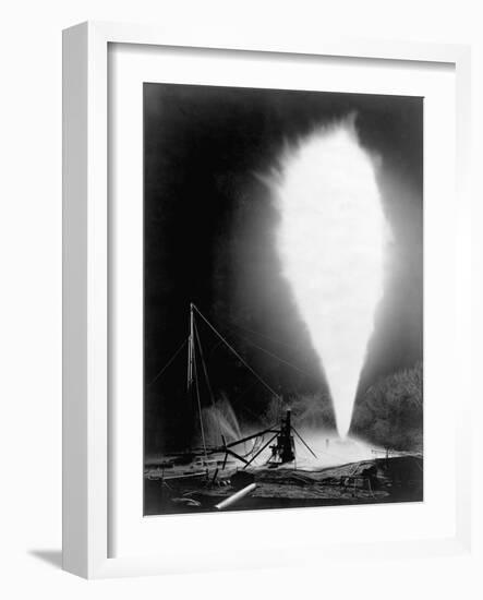 Natural Gas Wells, 1906. Burning Well at Independence, Kansas-H. W. Talbott and Chas. E. Craven-Framed Photographic Print