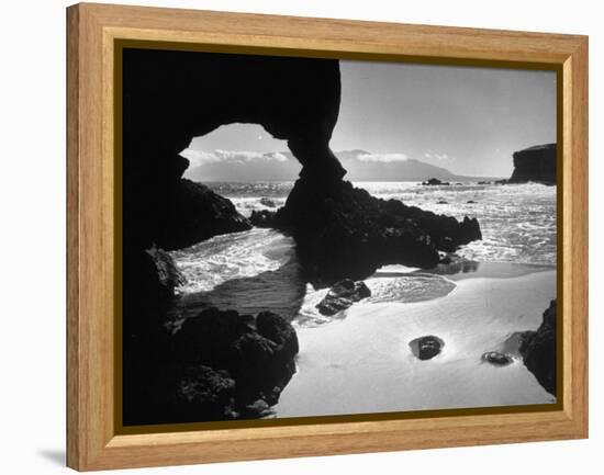 Natural Gateways Formed by the Sea in the Rocks on the Coastline-Eliot Elisofon-Framed Premier Image Canvas