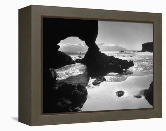 Natural Gateways Formed by the Sea in the Rocks on the Coastline-Eliot Elisofon-Framed Premier Image Canvas