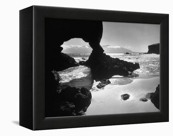 Natural Gateways Formed by the Sea in the Rocks on the Coastline-Eliot Elisofon-Framed Premier Image Canvas