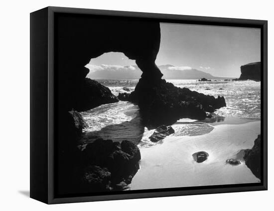 Natural Gateways Formed by the Sea in the Rocks on the Coastline-Eliot Elisofon-Framed Premier Image Canvas