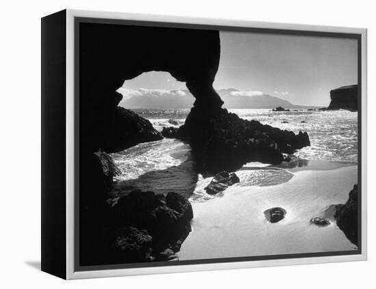 Natural Gateways Formed by the Sea in the Rocks on the Coastline-Eliot Elisofon-Framed Premier Image Canvas