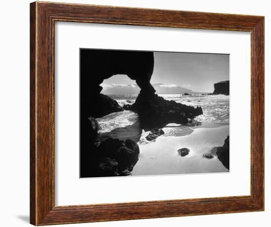 Natural Gateways Formed by the Sea in the Rocks on the Coastline-Eliot Elisofon-Framed Premium Photographic Print