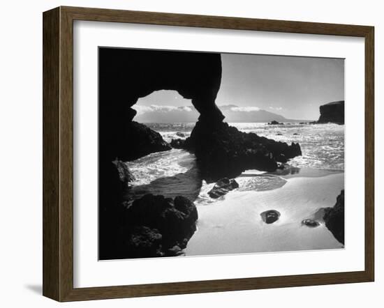 Natural Gateways Formed by the Sea in the Rocks on the Coastline-Eliot Elisofon-Framed Photographic Print